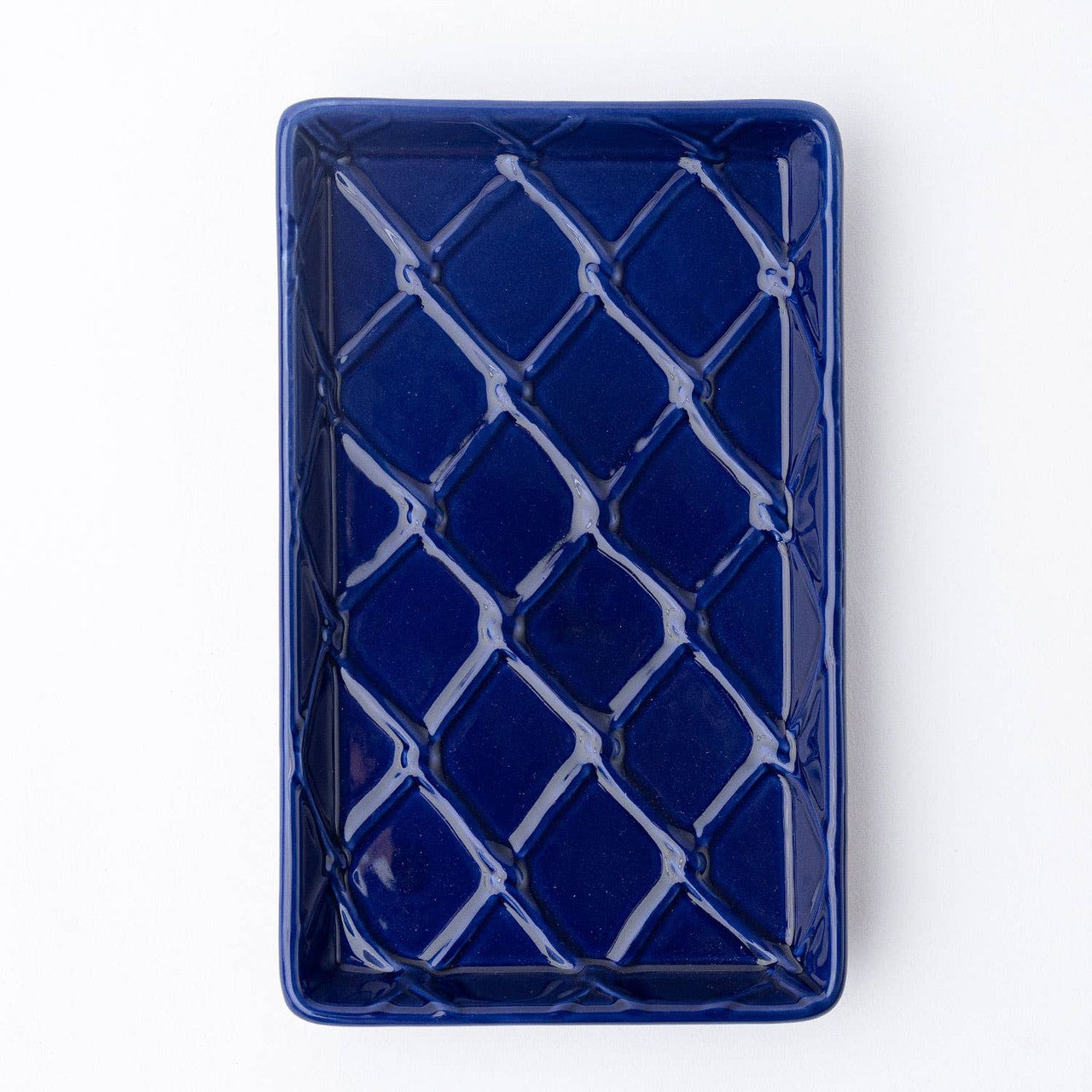 Textured Guest Towel Tray - Navy - Bandeja para toallas de invitados