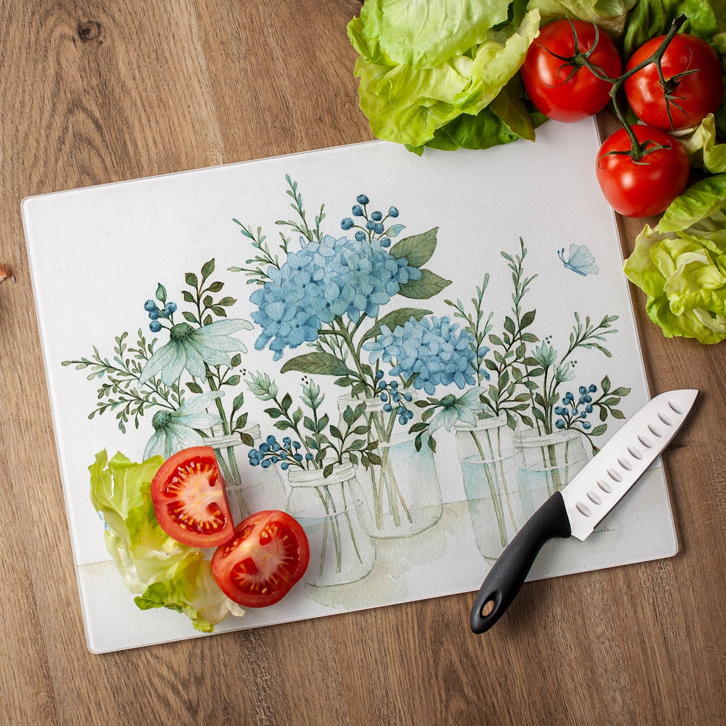 CounterArt Mason Jar Florals Cutting Board - Tabla de Cortar