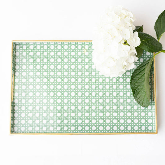 Rectangular Tray - Green Cane - Bandeja rectangular verde