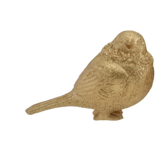 Resin Bird, Gold Finish - Ave Dorada