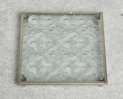 PEWTER SQUARE PILLAR PLATE