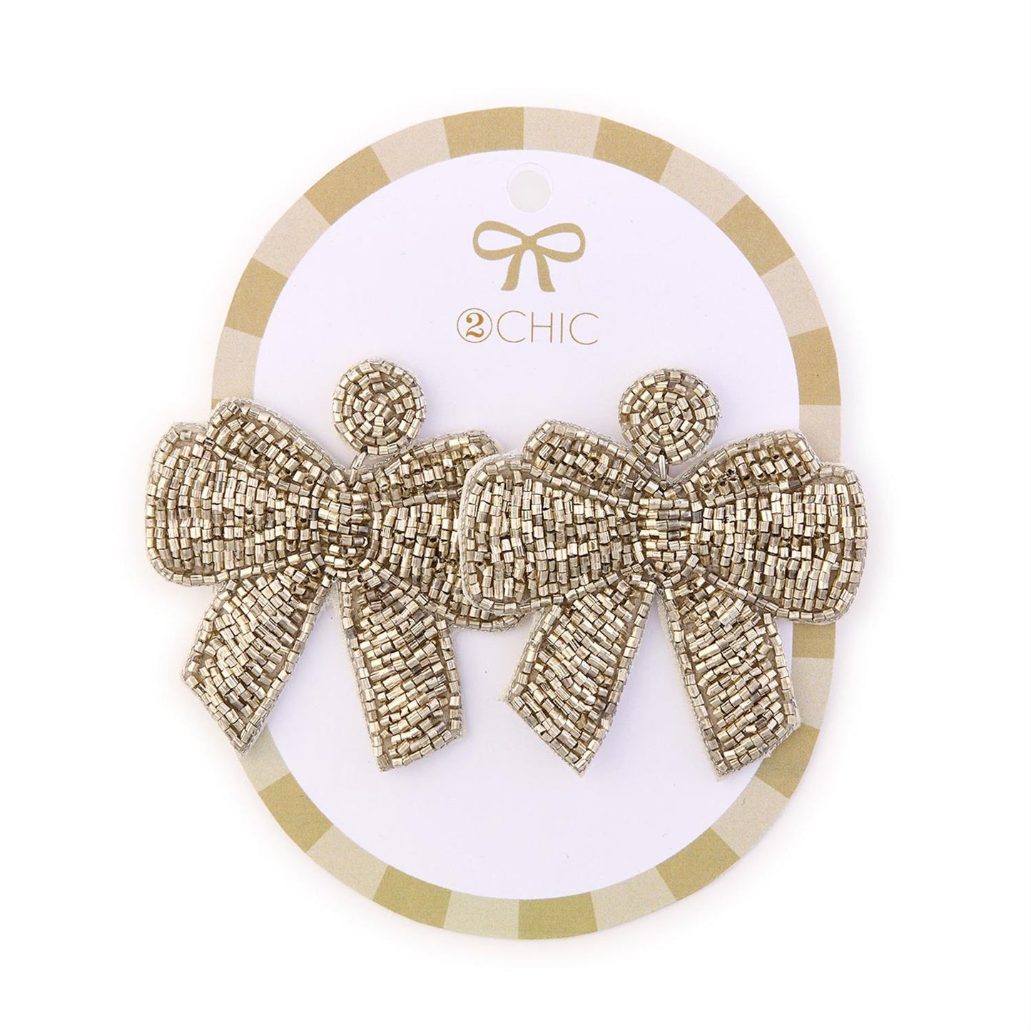 Glam Bow Embellished Earrings