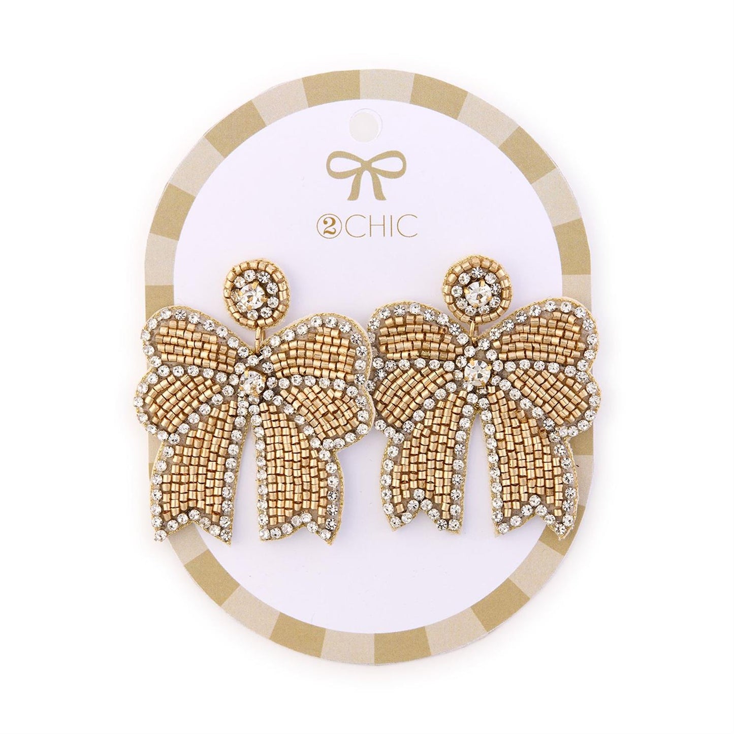 Glam Bow Embellished Earrings