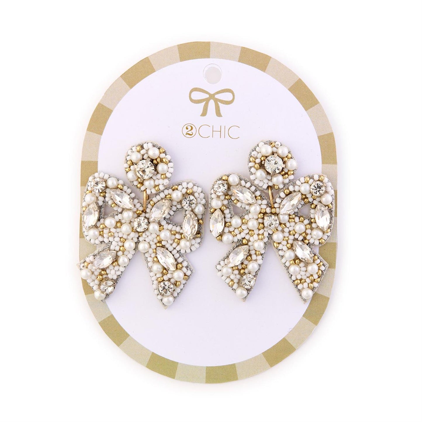 Glam Bow Embellished Earrings