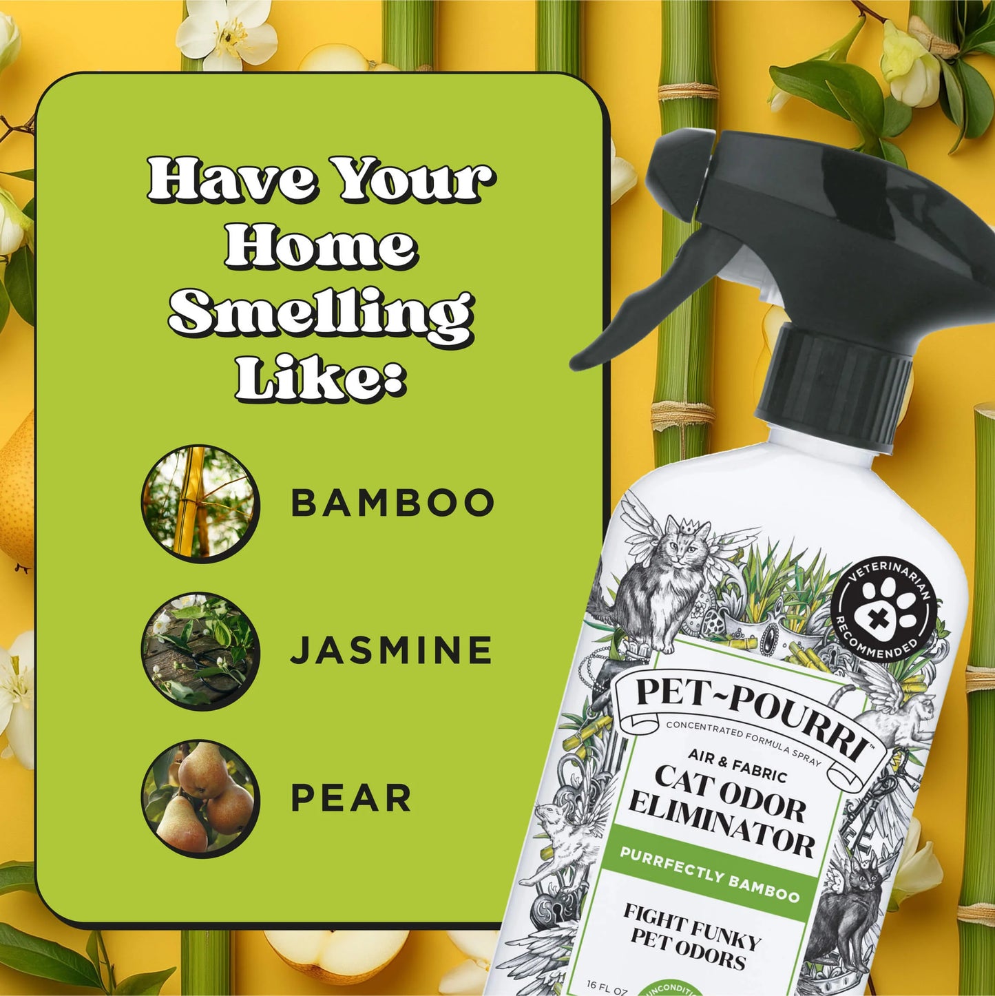 Purrfectly Bamboo bamboo + jasmine + pear 16 oz.