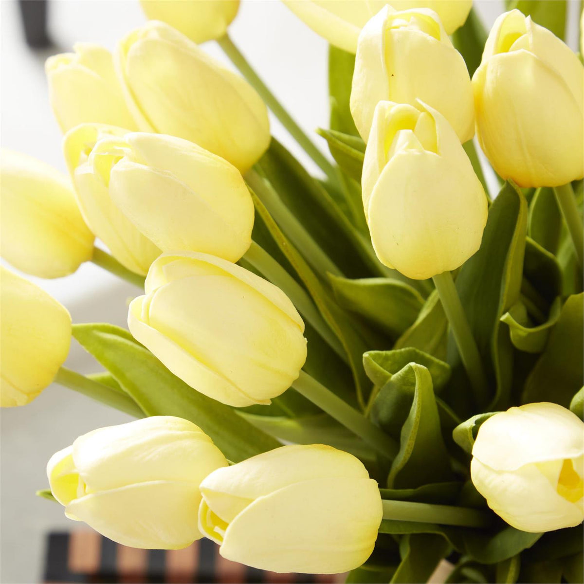 Light Yellow Real Touch Mini Tulip Bundle 13 Inch - Tulipanes