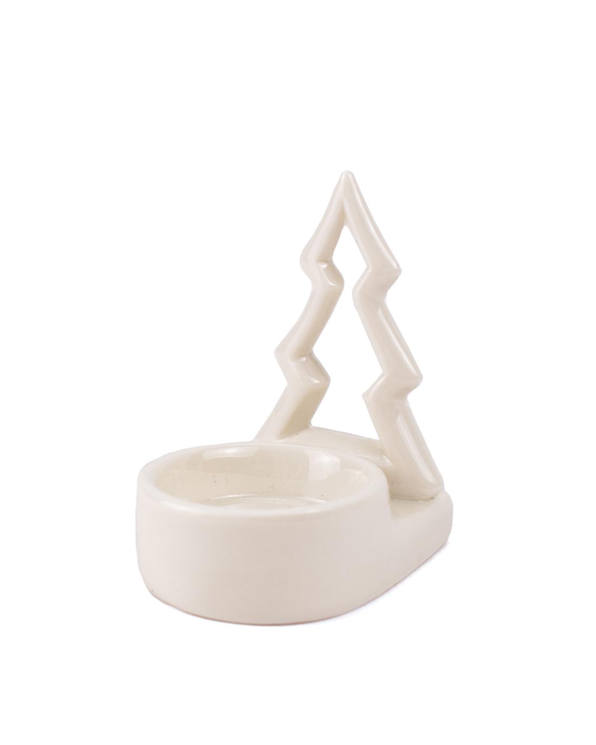 Tree Tea Light Holder White - Portavela