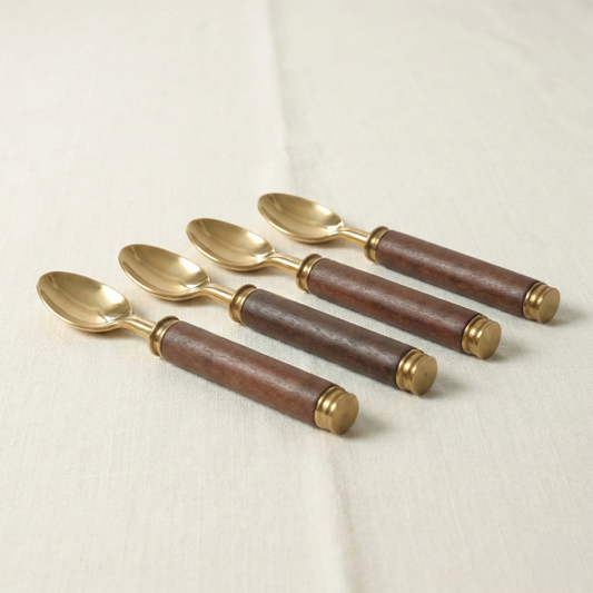 Wooden Handle Spoon S/4 - Cucharas de Madera, Set de 4