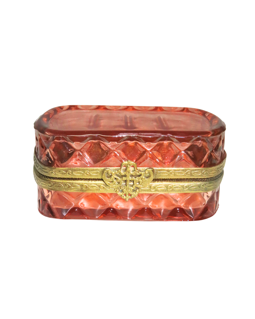 Amber Opaline Rectangle Box - Caja