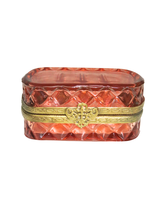 Amber Opaline Rectangle Box - Caja