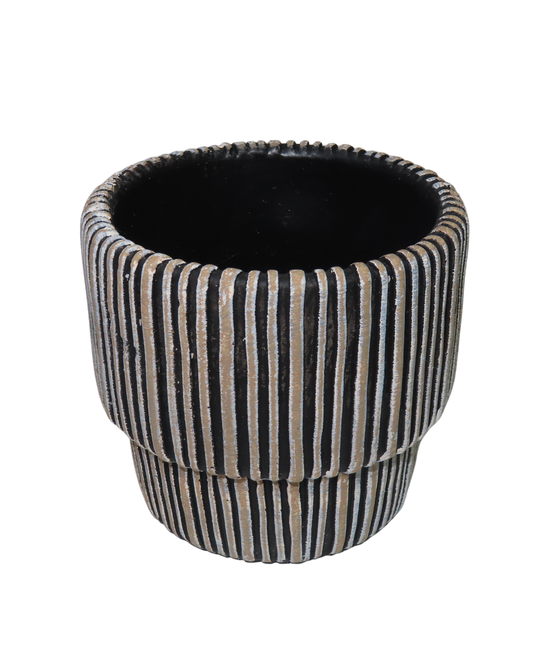 Planter Ribbed Cement - Macetero