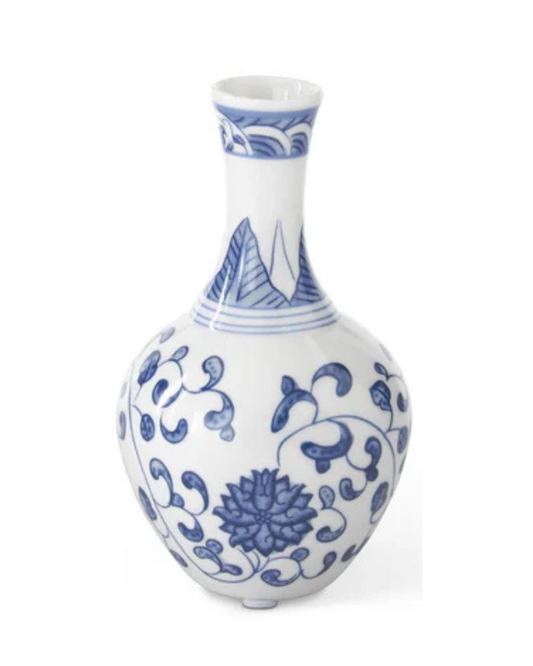 Blue & White Chinoiserie Mini Bud Vases - Mini Jarrones azules