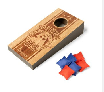 Modern Monkey Bagging Rights Wooden Tabletop Cornhole - Mini Juego de Mesa