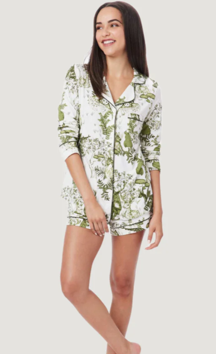 Woodside Pima Knit Long-Sleeved Short Set