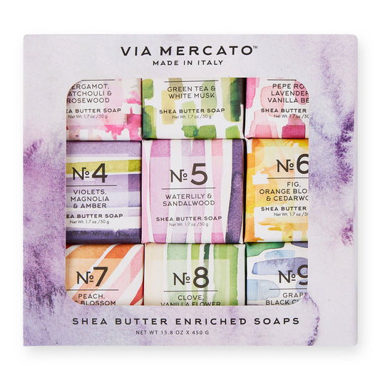 Via Mercato Mini Soap Set of 9 - Set de Regalo 9 Jabones