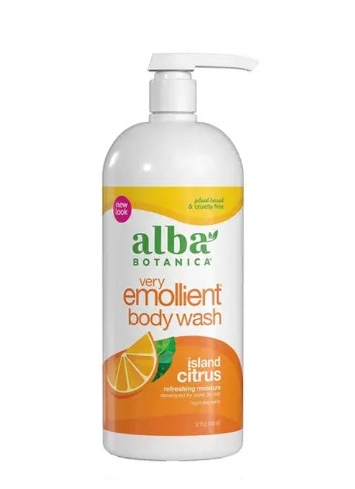 Gel de baño y ducha muy emoliente, Island Citrus, 32 onzas líquidas
