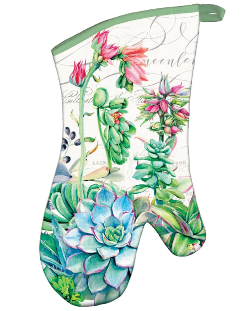 Pink Cactus Oven Mitt