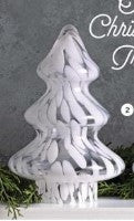 Large White Tortoise Glass Tree