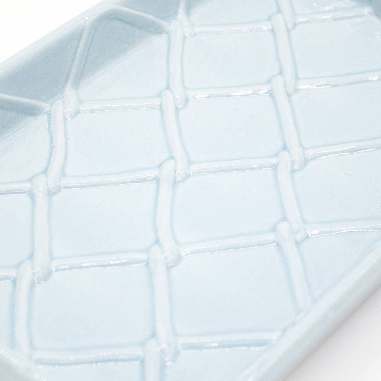 Blue Textured Guest Towel Tray - Bandeja para toallas de invitados