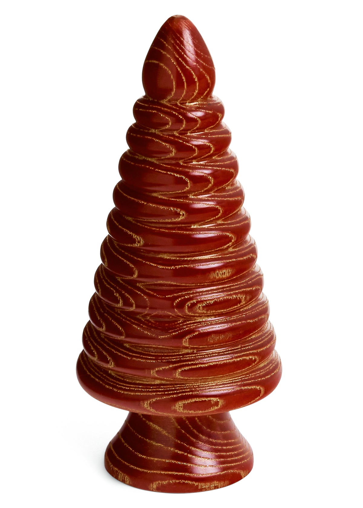 Deco Tree Wood Brick Red/Gold - Árbol Navideño de Madera