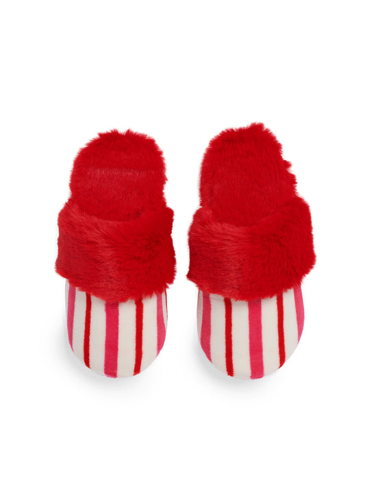 Shiraleah Candy Stripe Slippers, Multi L/XL