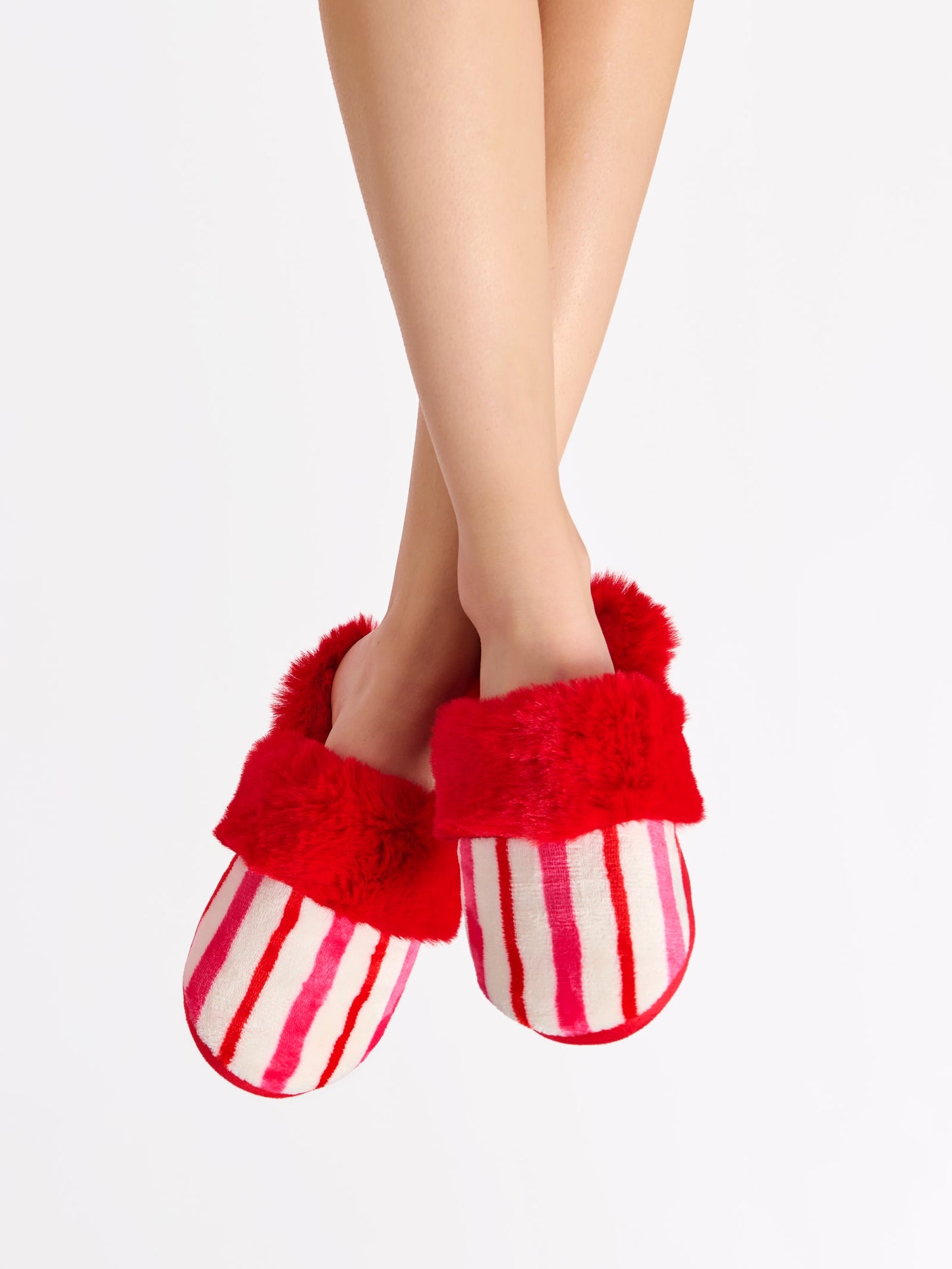 Shiraleah Candy Stripe Slippers, Multi L/XL