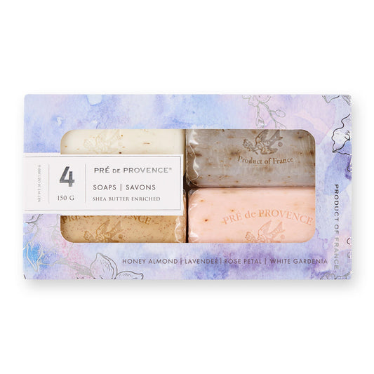 150G Best Sellers Set of 4: Purple Box Floral & Sweet - Set de 4 Jabones