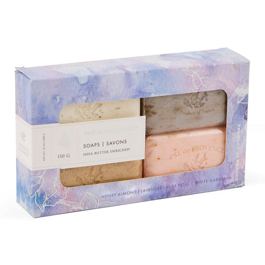 150G Best Sellers Set of 4: Purple Box Floral & Sweet - Set de 4 Jabones