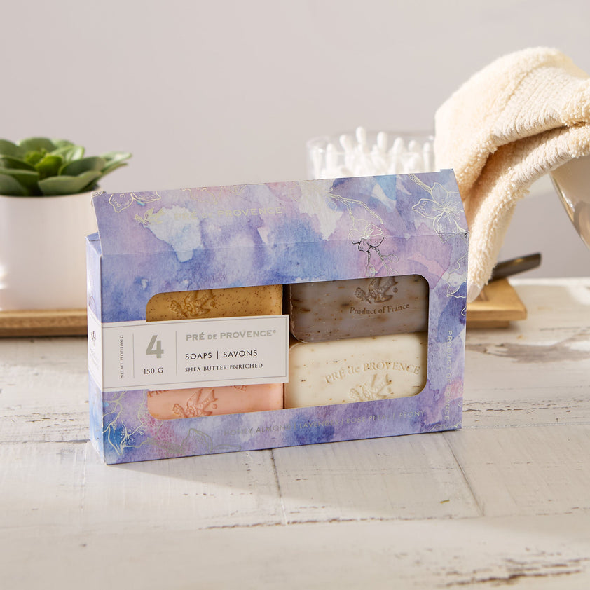 150G Best Sellers Set of 4: Purple Box Floral & Sweet - Set de 4 Jabones