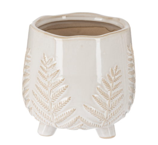 Embossed Fern Planter - Macetero