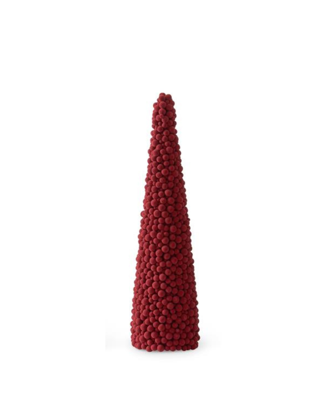 Burgundy Multi Size Pompom Ball Cone Trees - Árboles
