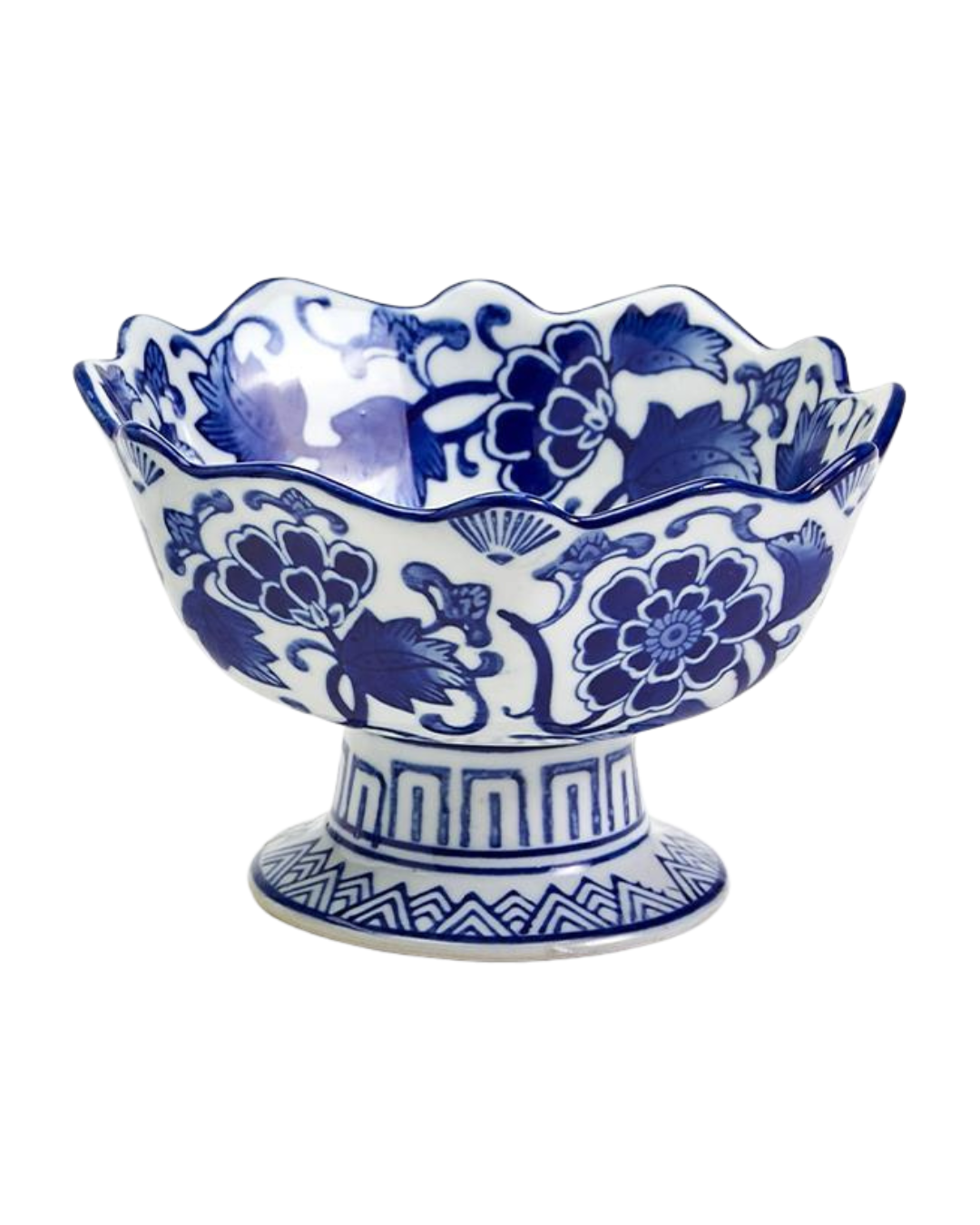 Scalloped Edge Footed Bowl - Cuenco
