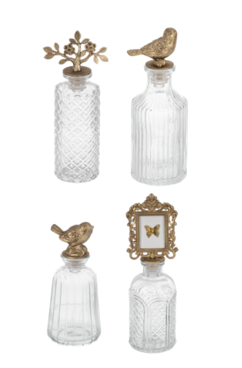 Vintage Bottles w/Topper - Botellas Vintage