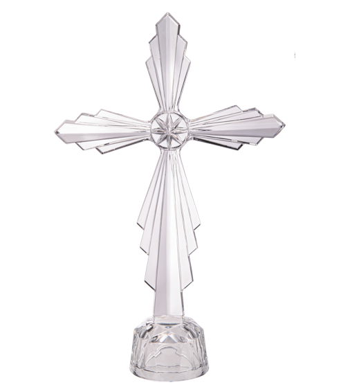 Clear Standing Glory Cross - Cruz Transparente
