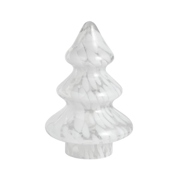 Large White Tortoise Glass Tree