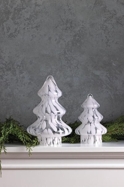 Small White Tortoise Glass Tree