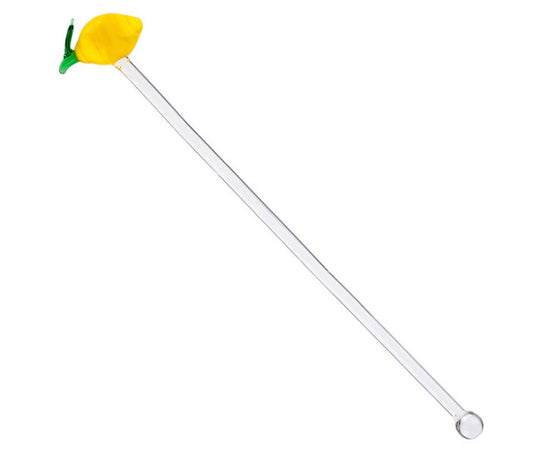 Lemon Icon Glass Drink Stirrers, Set of 4