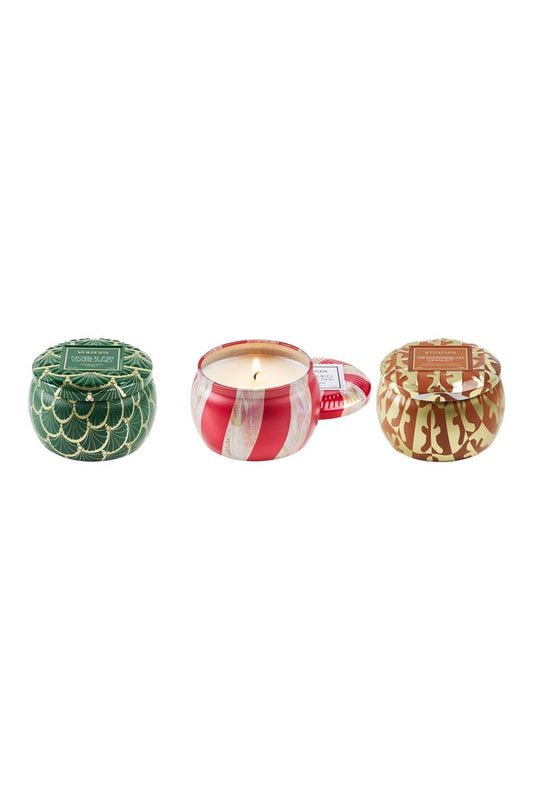 Holiday Mini Tin Trio - Set de 3 Mini Velas