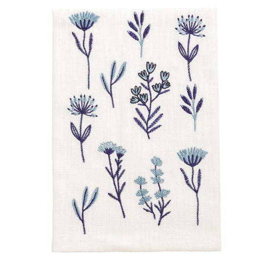 Blue Over Flower Towel - Toalla Floral Azul