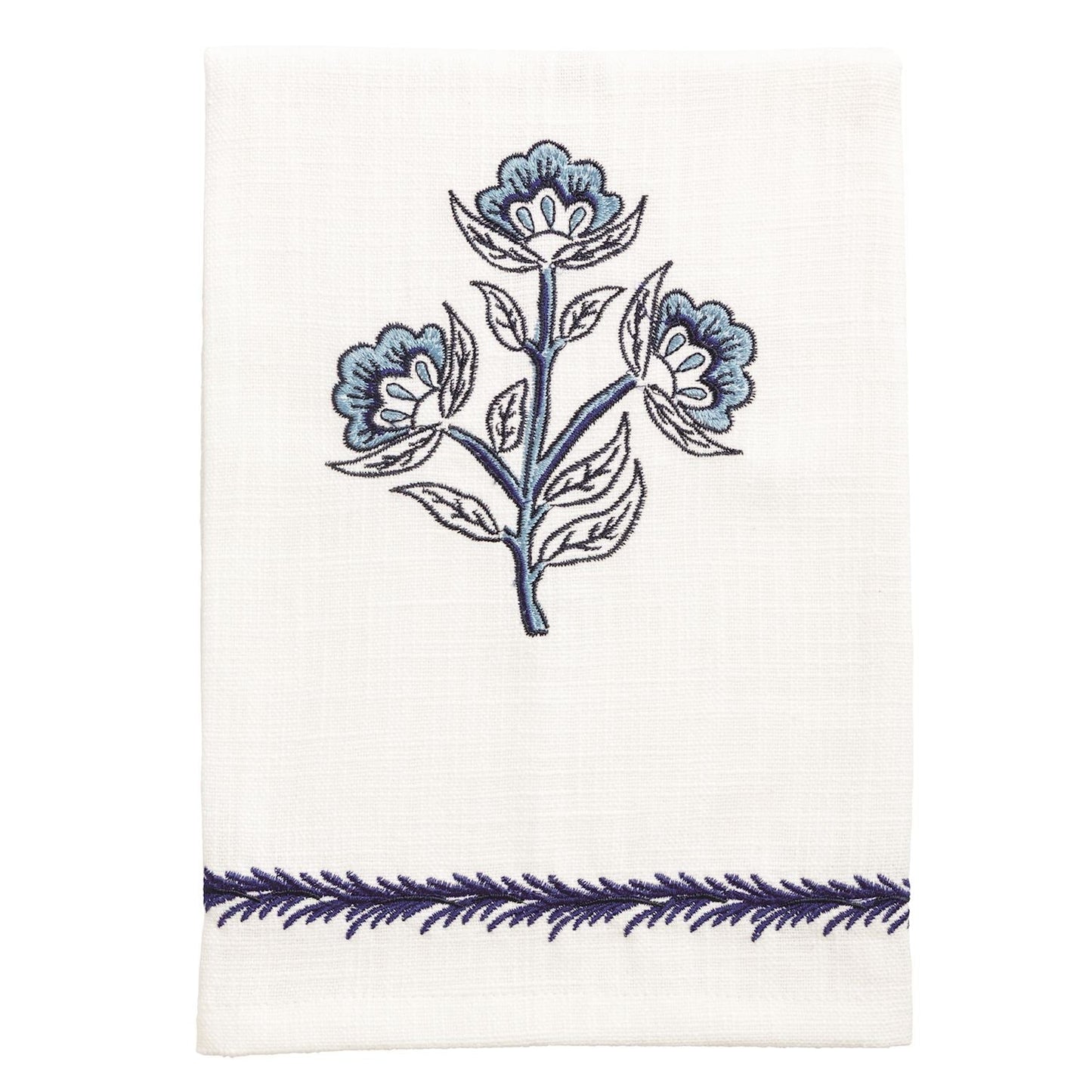 Blue Triple Flower Towel - Toalla Floral Azul