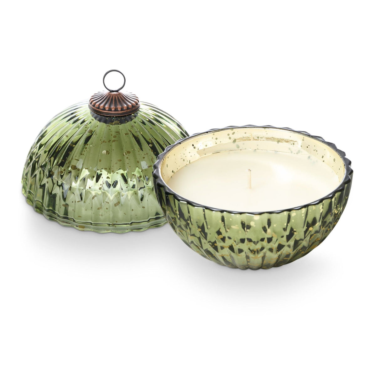 Balsam & Cedar Green Mercury Ornament Candle - Vela