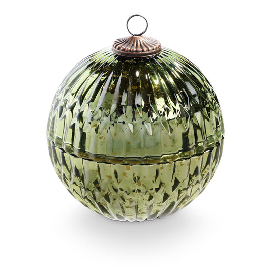 Balsam & Cedar Green Mercury Ornament Candle - Vela