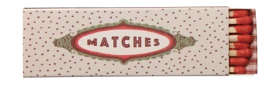 Safety Matches in Matchbox w/ Saying, 4 Styles / Fósforos de seguridad en caja con frase, 4 estilos