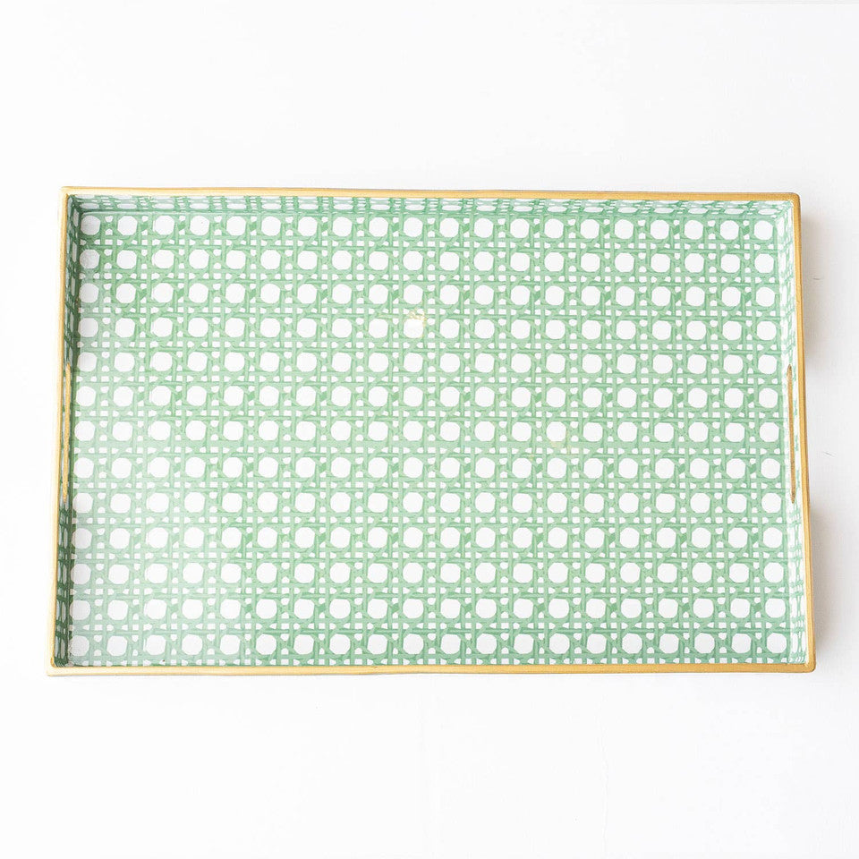 Rectangular Tray - Green Cane - Bandeja rectangular verde