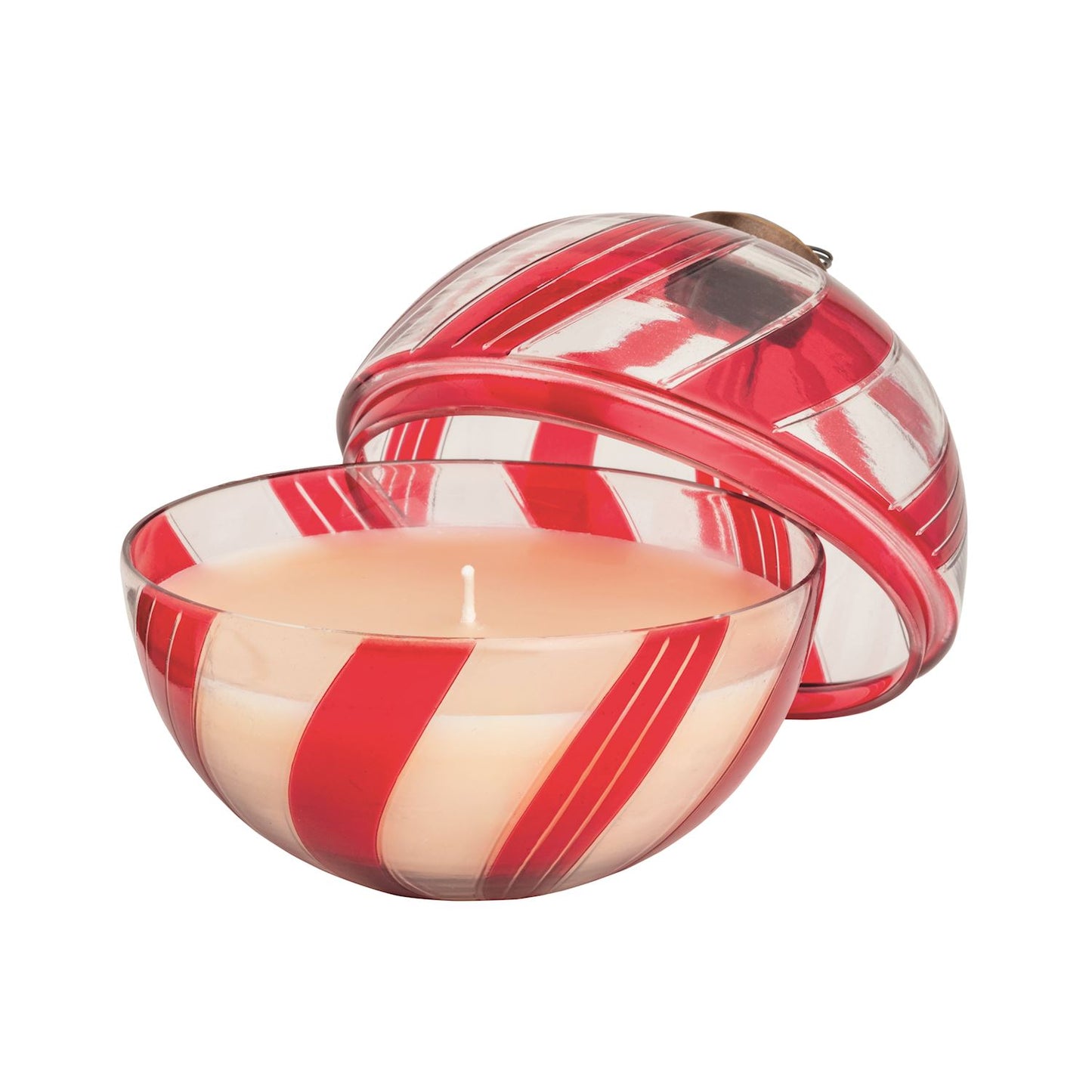 Candy Cane Glass Candles ornamento