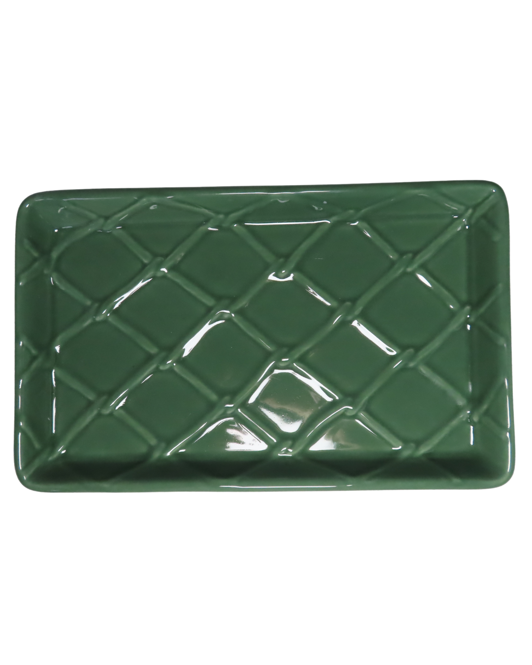 Green Textured Guest Towel Tray - Bandeja para toallas de invitados