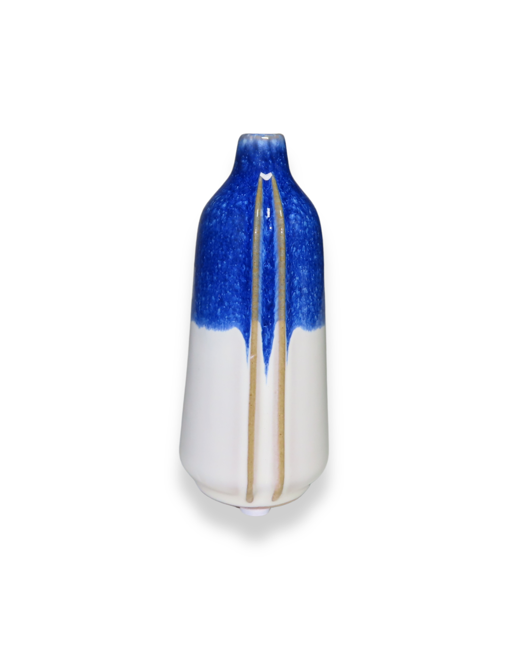 Reactive Glaze Mini Blue And White Vases - Jarrones