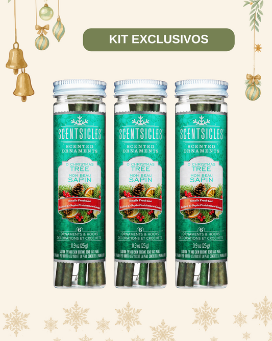 Kit Exclusivo Scentsicle O Christmas Tree Scented Ornaments