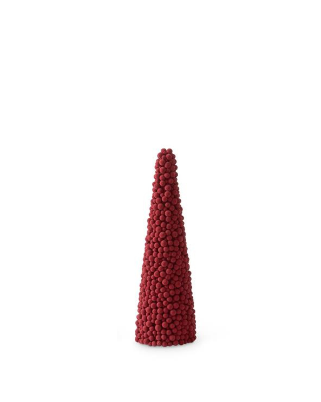 Burgundy Multi Size Pompom Ball Cone Trees - Árboles
