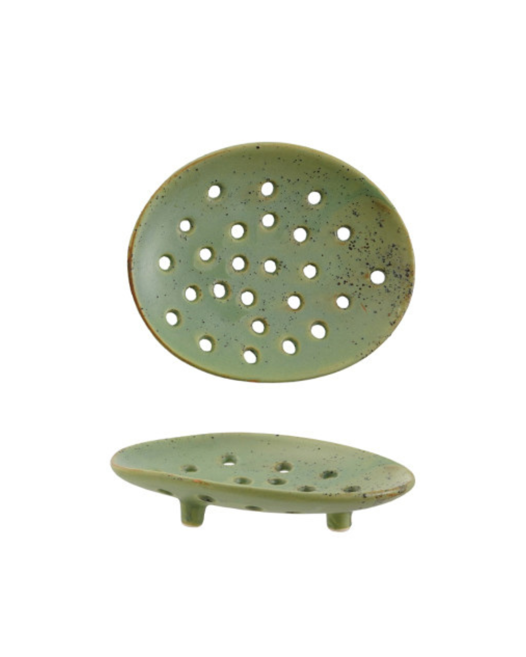 Stoneware Footed Soap Dish, 4 Colors / Jabonera con soporte de cerámica